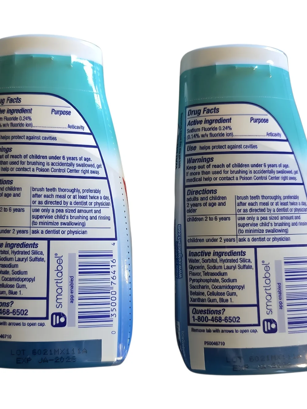 Colgate 2in1 Toothpaste Mouthwash Whitening Liquid Gel 4.6oz Two Pack